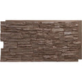 Ekena Millwork 45 3/4"W x 24 1/2"H x 1 1/4"D Canyon Ridge Stacked Stone, StoneWall Faux Stone Siding Panel, Autumn Bronze