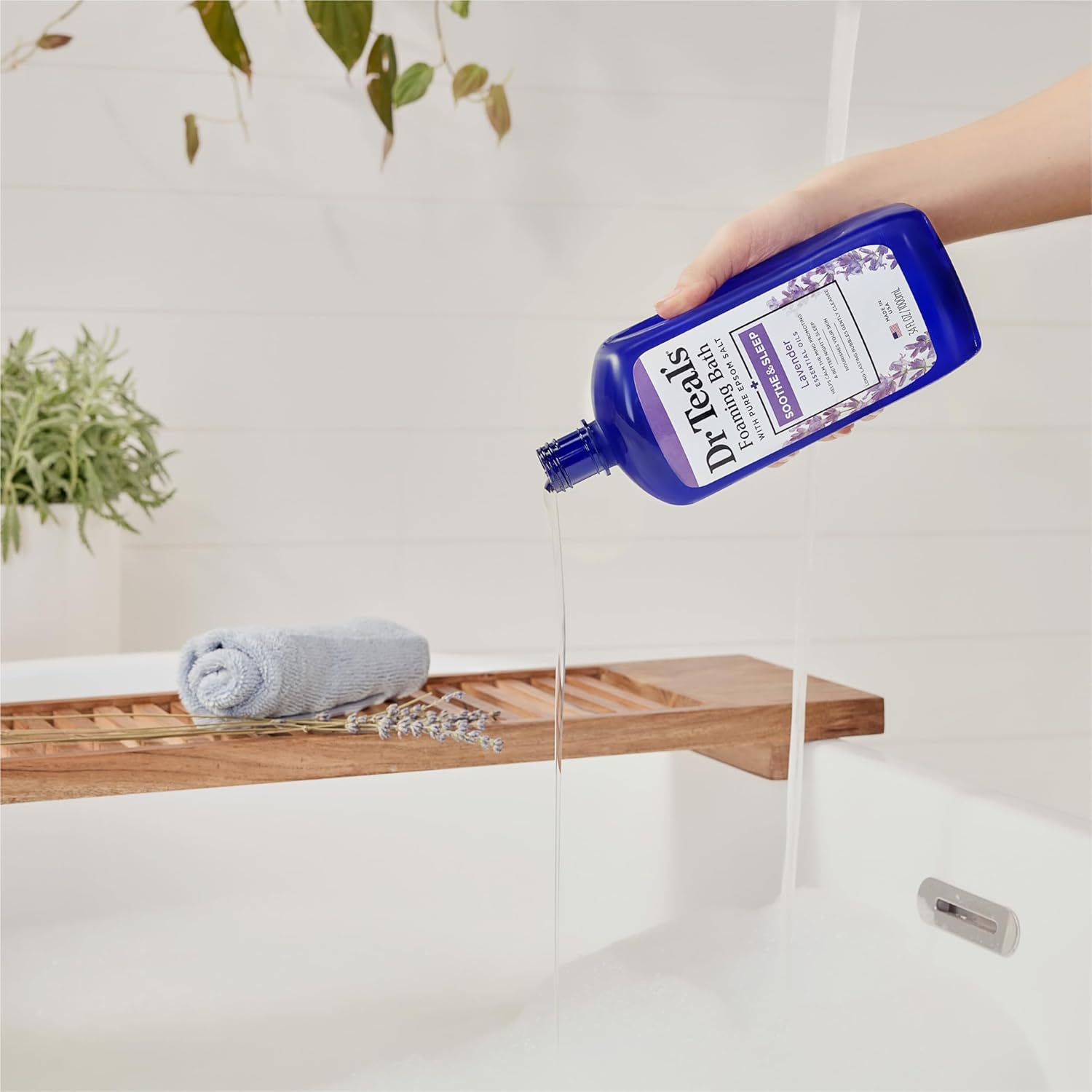 Epsom Salt Soaking Solution and Foaming Bath Combo Pack Lavender k7