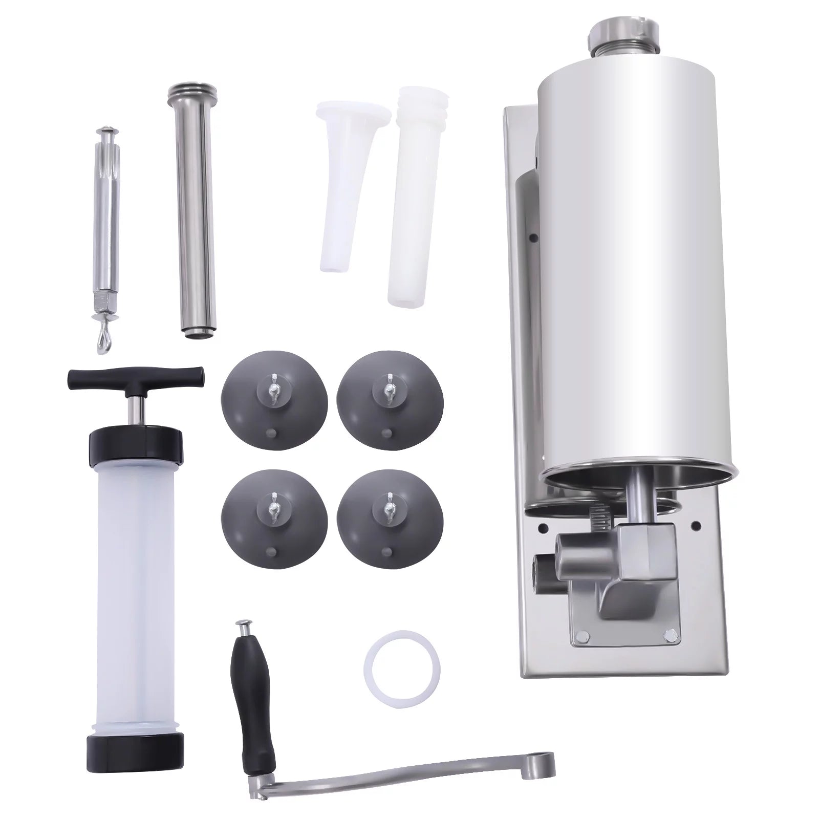 Sausage Stuffer Manual Stainless Steel Horizontal 4L Meat Filler k7