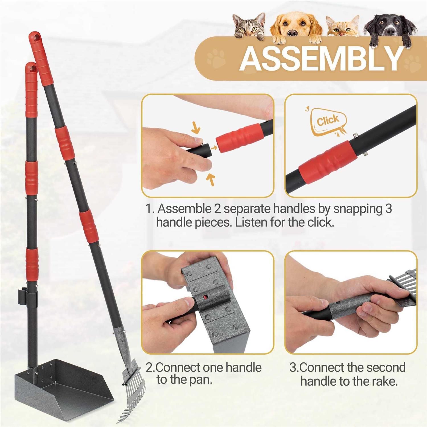 Dog Poop Tray and Rake Set k7m
