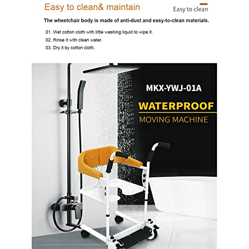 Patient Lift Wheelchair for Home Nursing Elderly Transfer 180° Split Seat 200 Lbs q7k