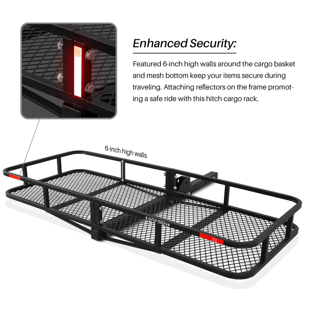 Folding Cargo Carrier Luggage Basket 2" Hitch 60" a7