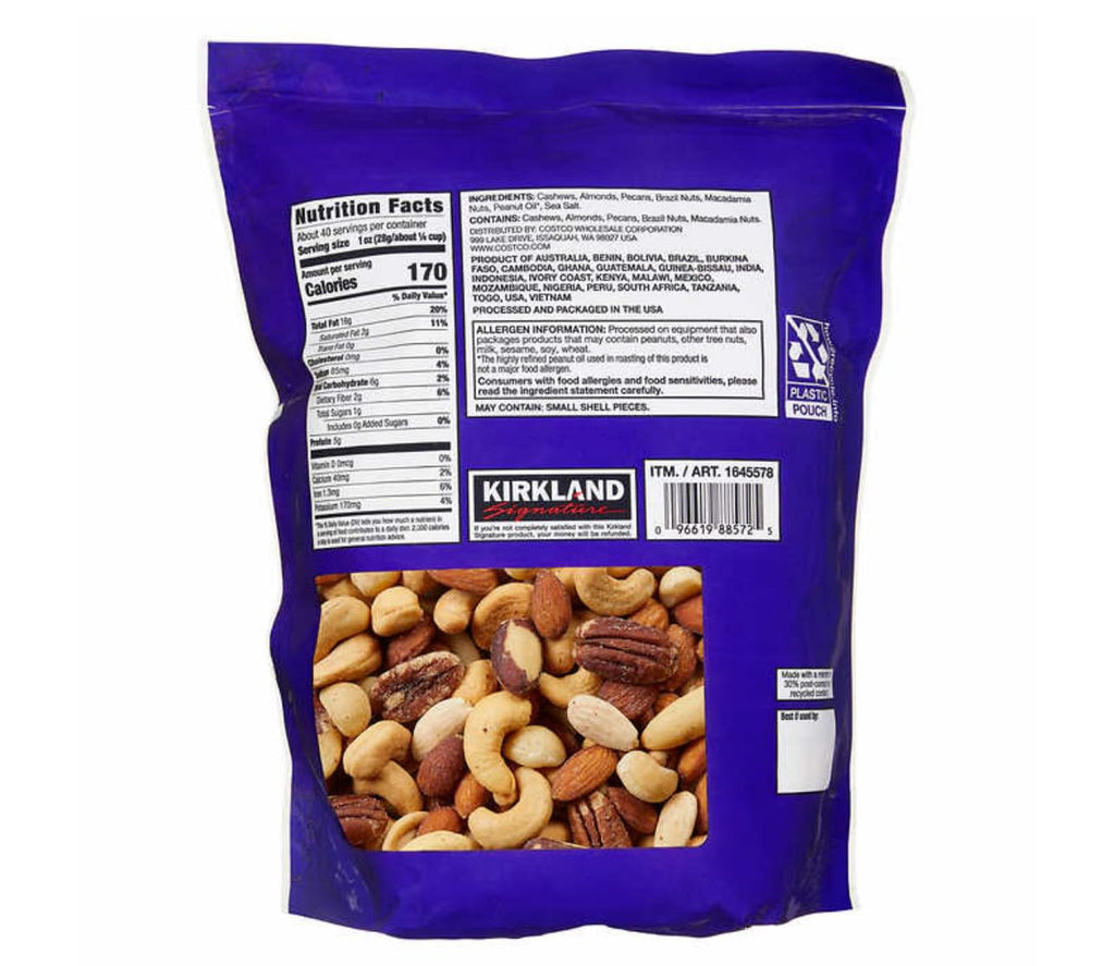 Salted Mixed Nuts 2.5 lbs k7m