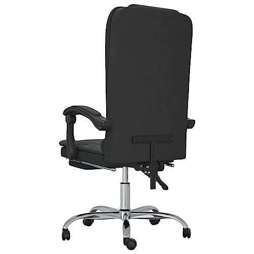 Massage Reclining Office Chair Black Velvet a7