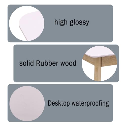 Pink Vanity Desk with Rubber Wood Legs 39 Inch k7m