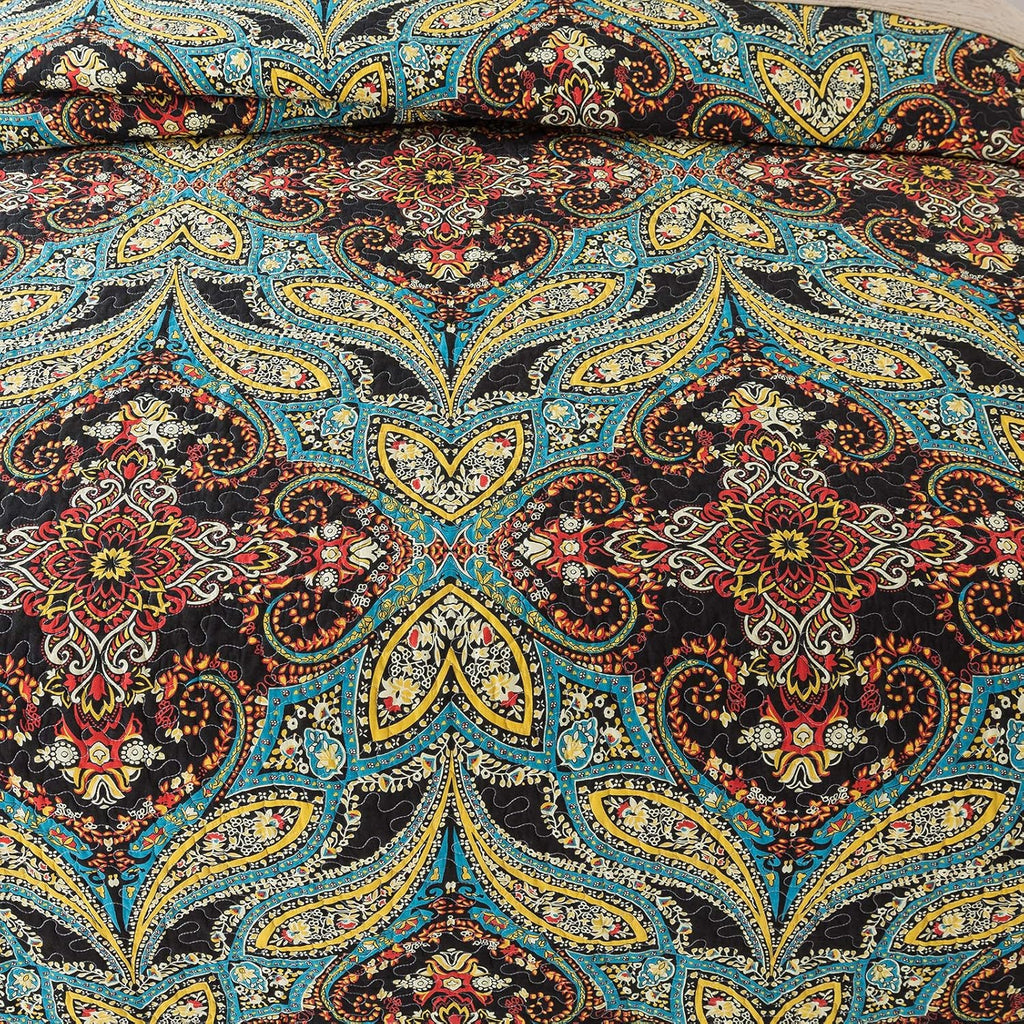 Cotton Bedspread Quilt Set Reversible Patchwork Coverlet a7