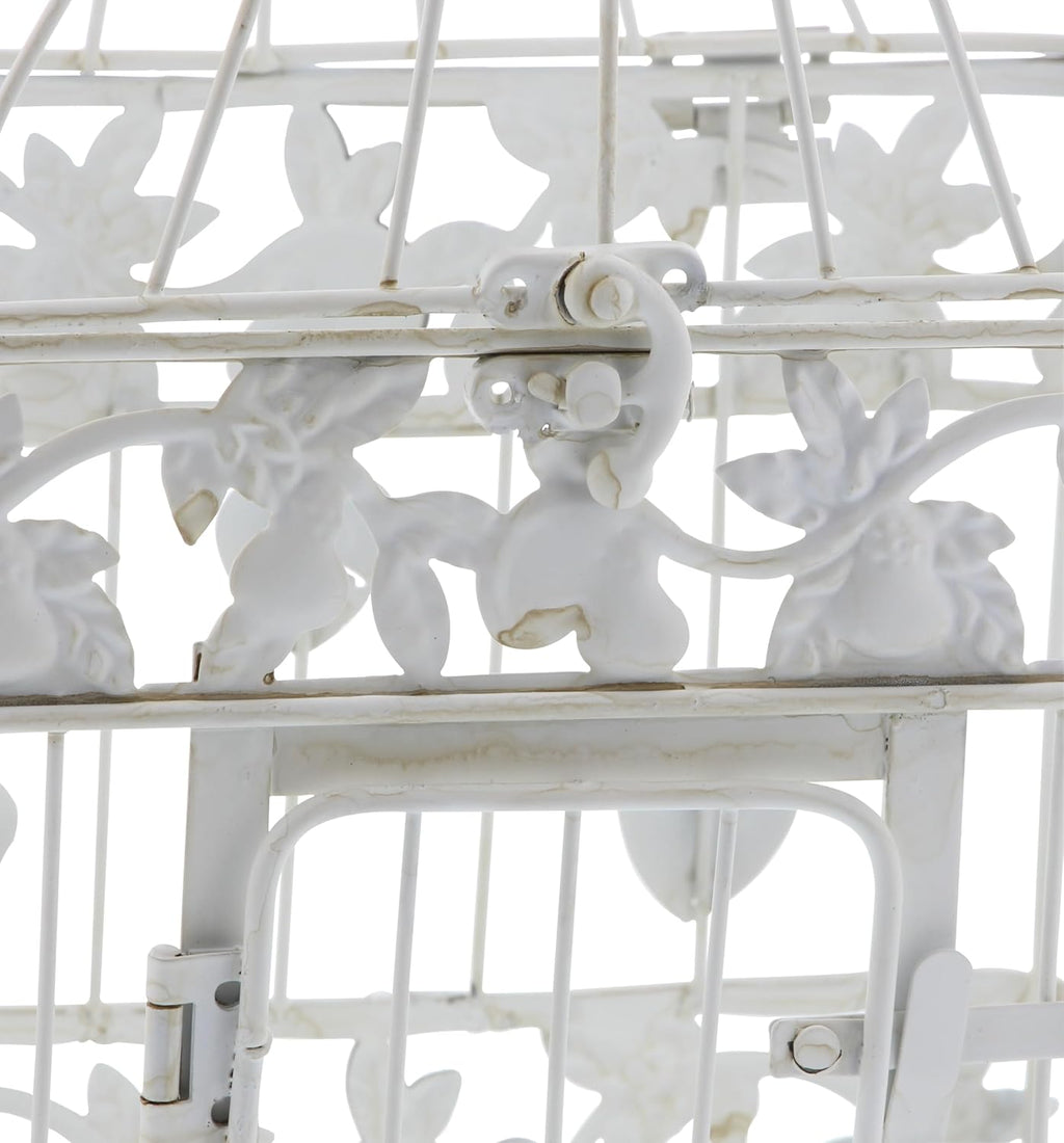 Vintage Metal Birdcage 22 Inch White a7