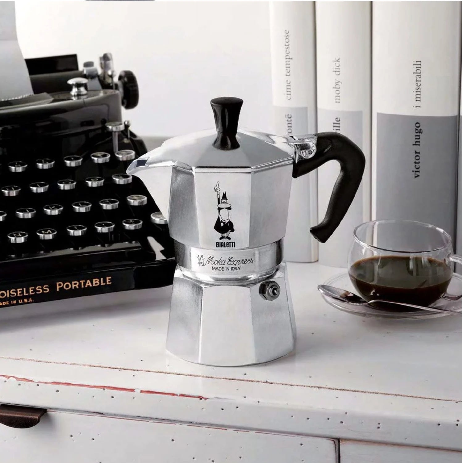 Espresso Coffee Maker 6 Cup Stovetop Silver a7