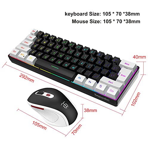 Wireless Gaming Keyboard and Mouse Combo 2.4G Ergonomic Design k7
