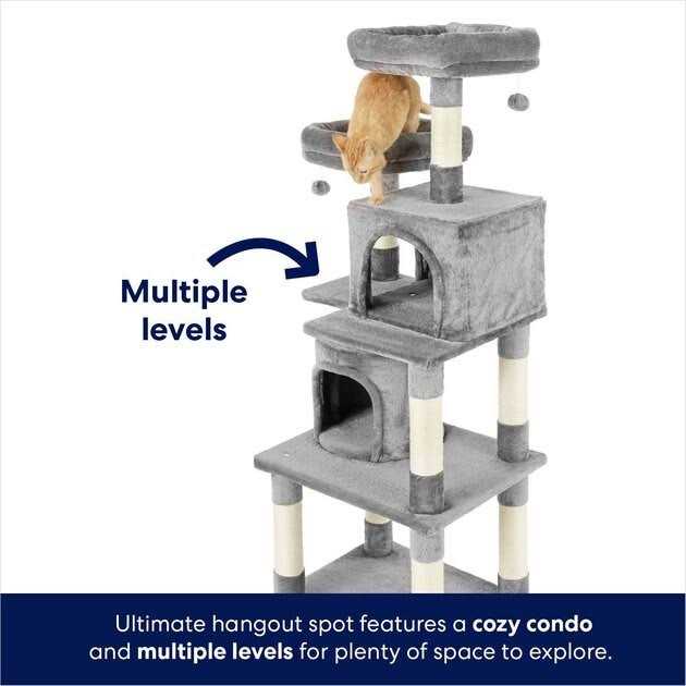 Faux Fur Cat Tree Condo 61in a7