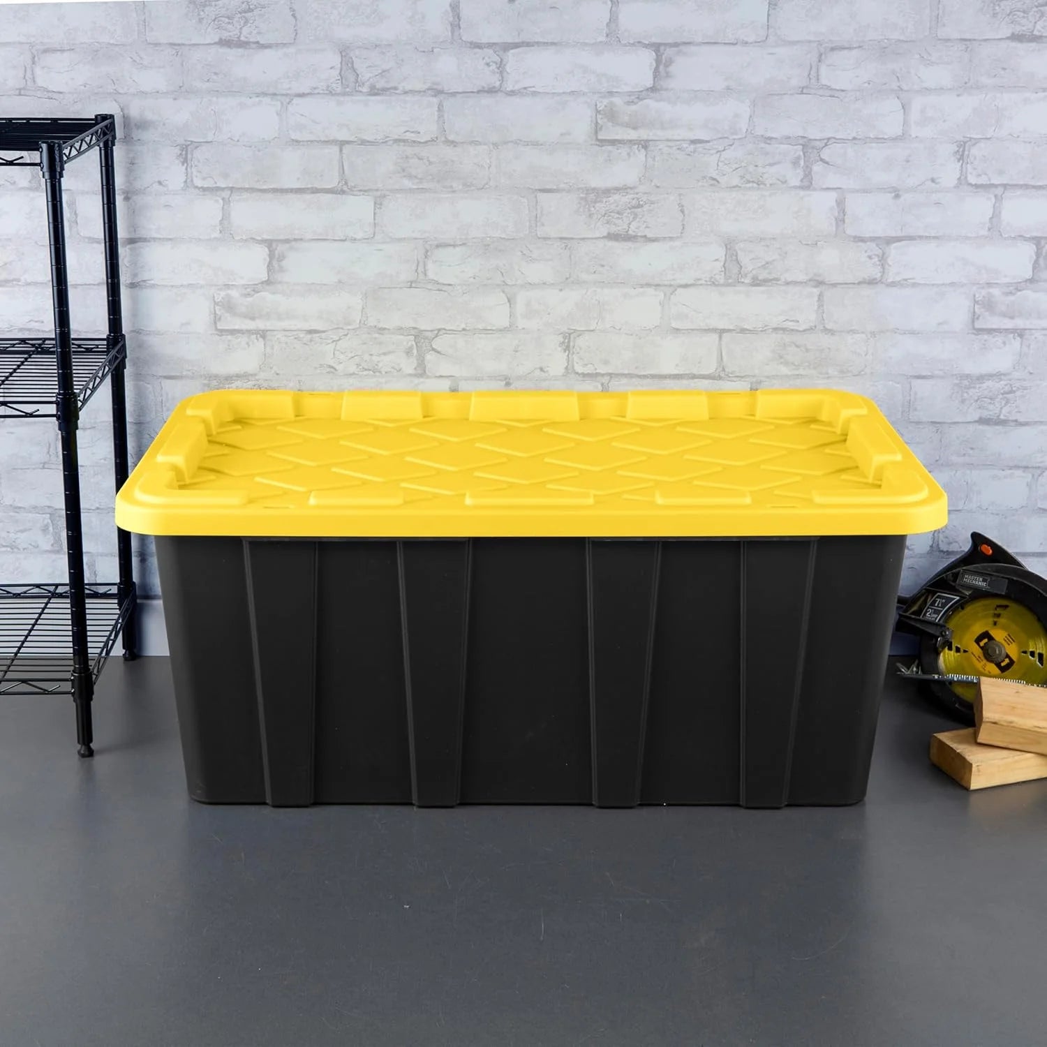 38 Gal Stackable Storage Bin with Snap-Fit Lid 4-Pack k7m