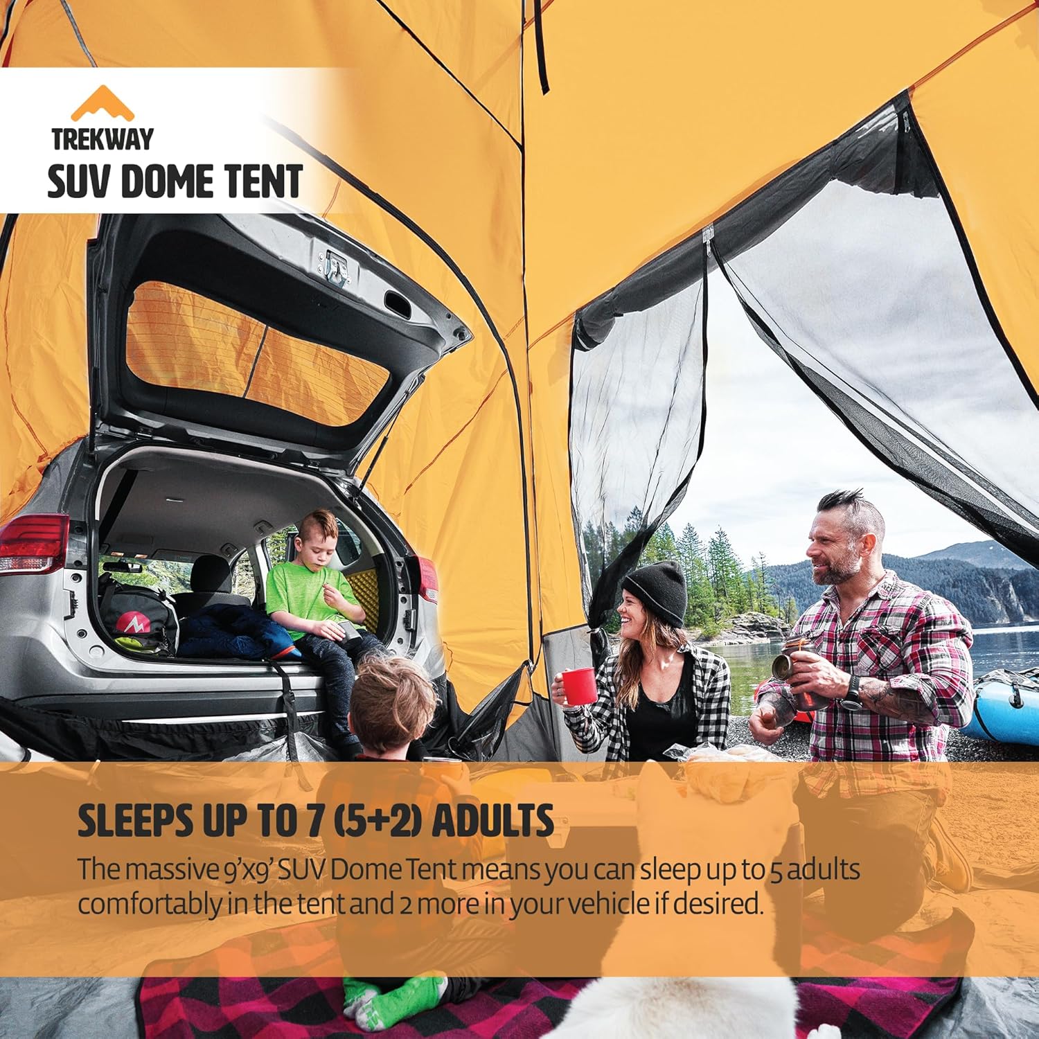 Waterproof Instant Camping Tent for SUV 9x9 ft k7