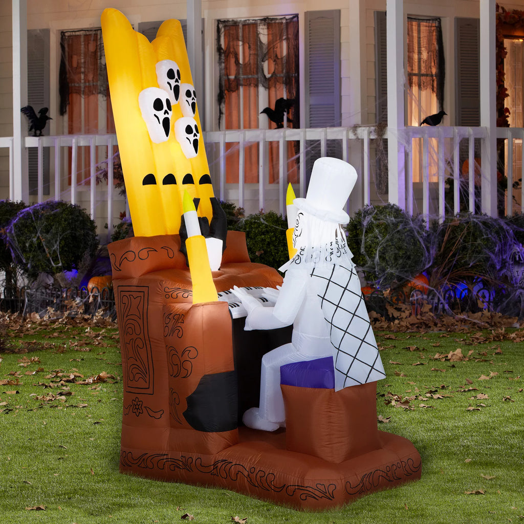 Halloween Inflatable Animated Organ Player 7ft a3