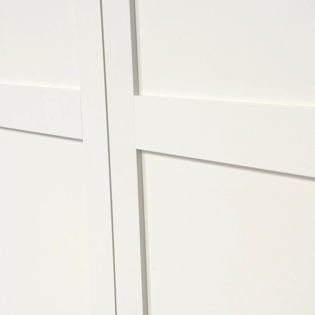 Wood Storage Cabinet 4-Shelf White a7