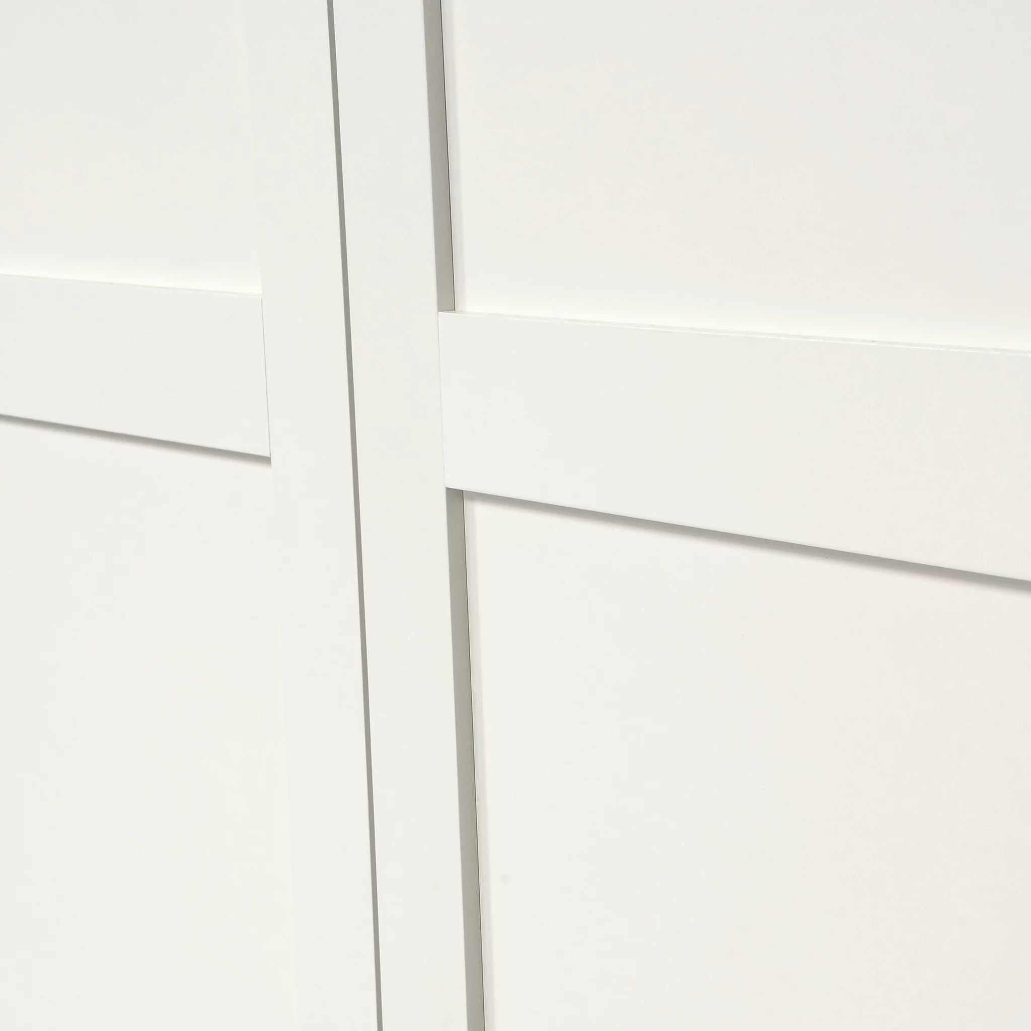 Wood Storage Cabinet 4-Shelf White a7