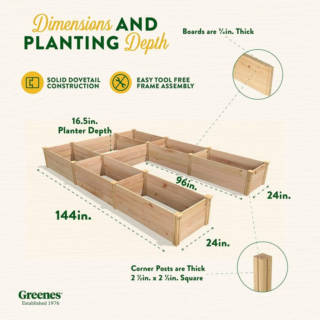Cedar Raised Garden Bed 8x12 ft U-Shaped a7