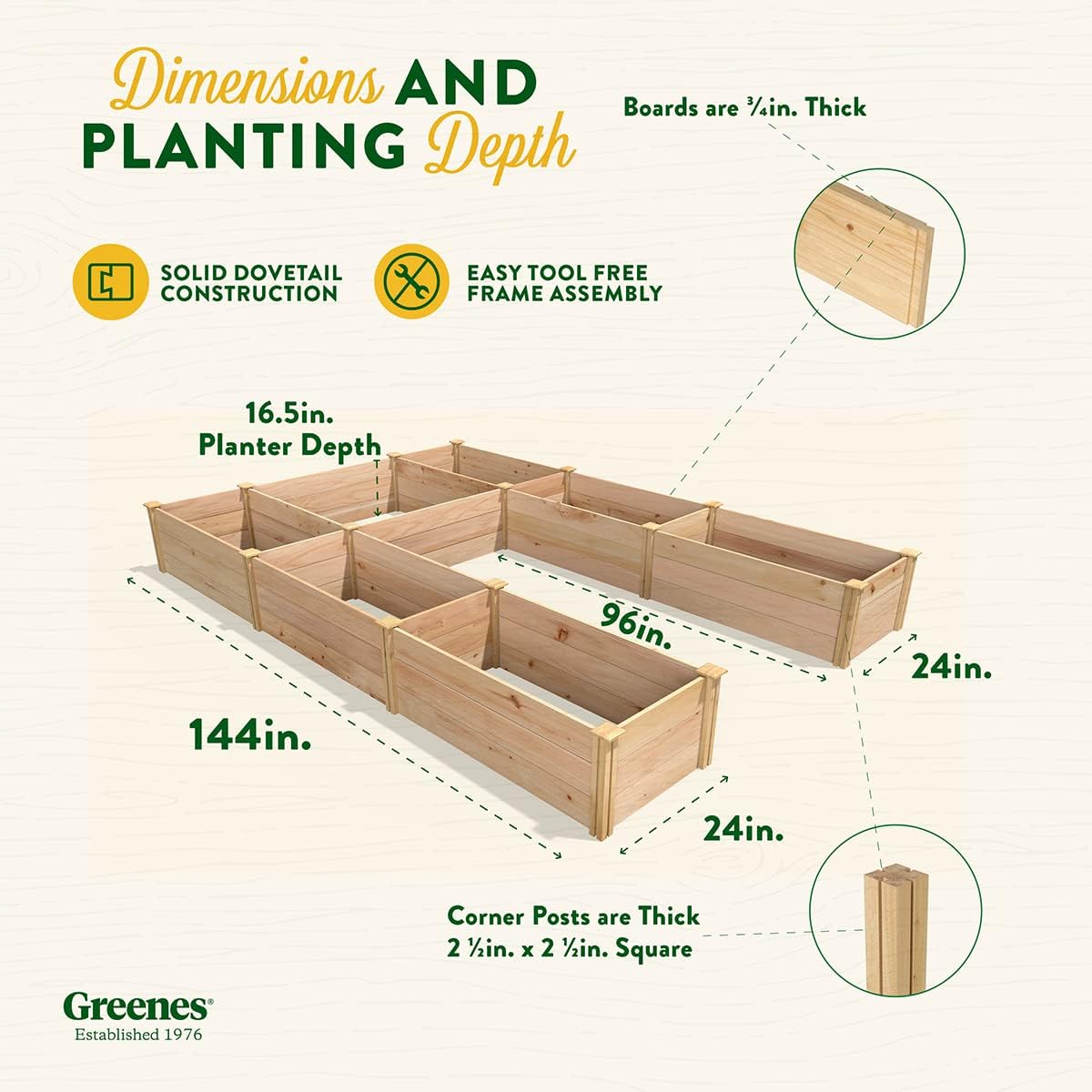 Cedar Raised Garden Bed 8x12 ft U-Shaped a7