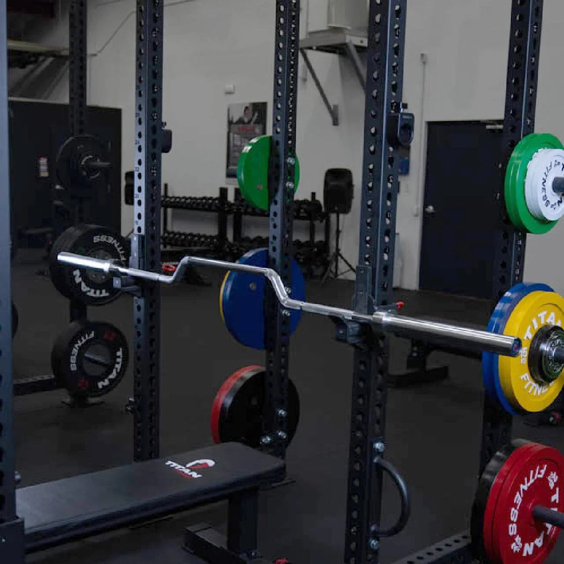 Cambered Olympic Bench Press Bar 600 LB Chrome a7
