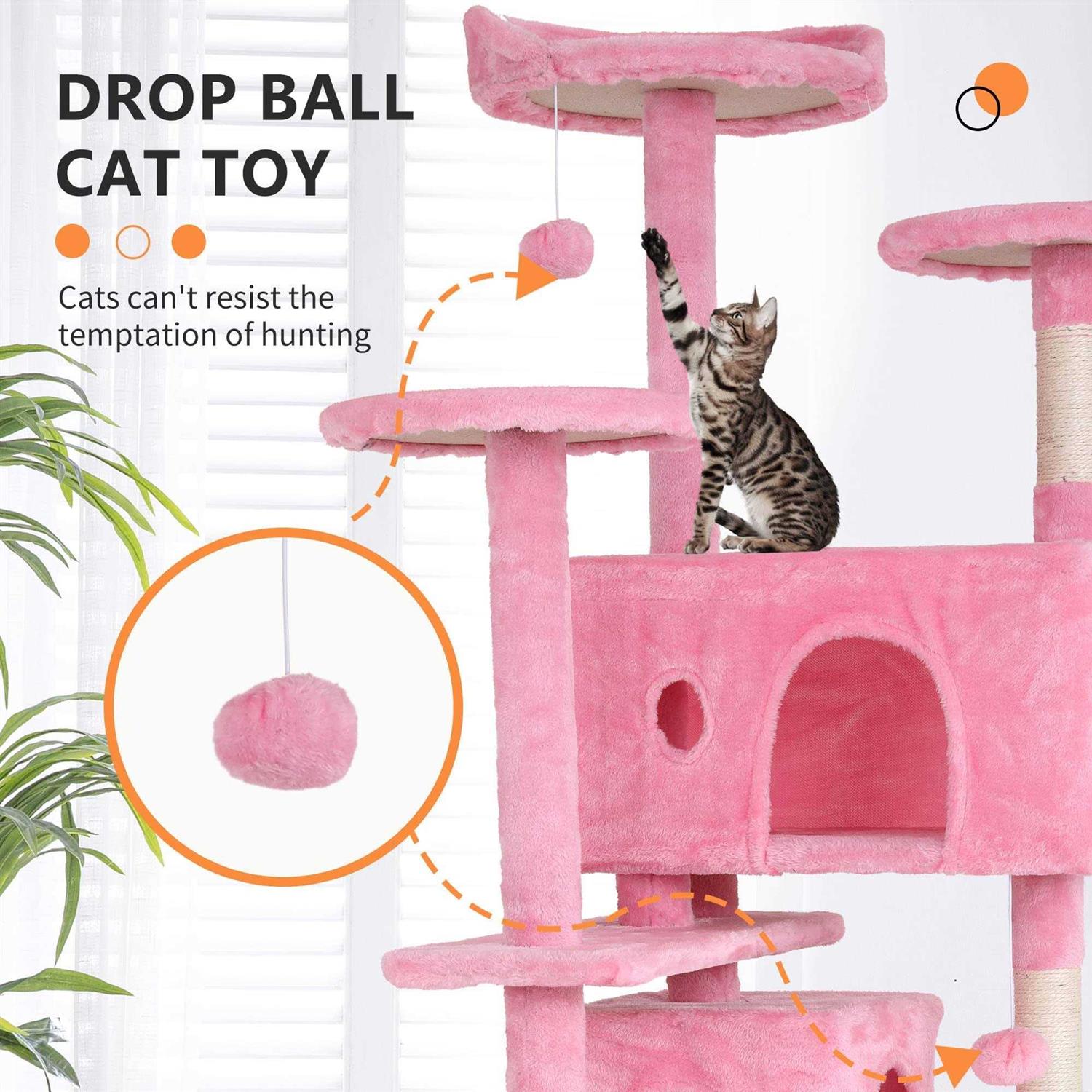 Cat Tree Tower with Scratching Posts and Condo a7