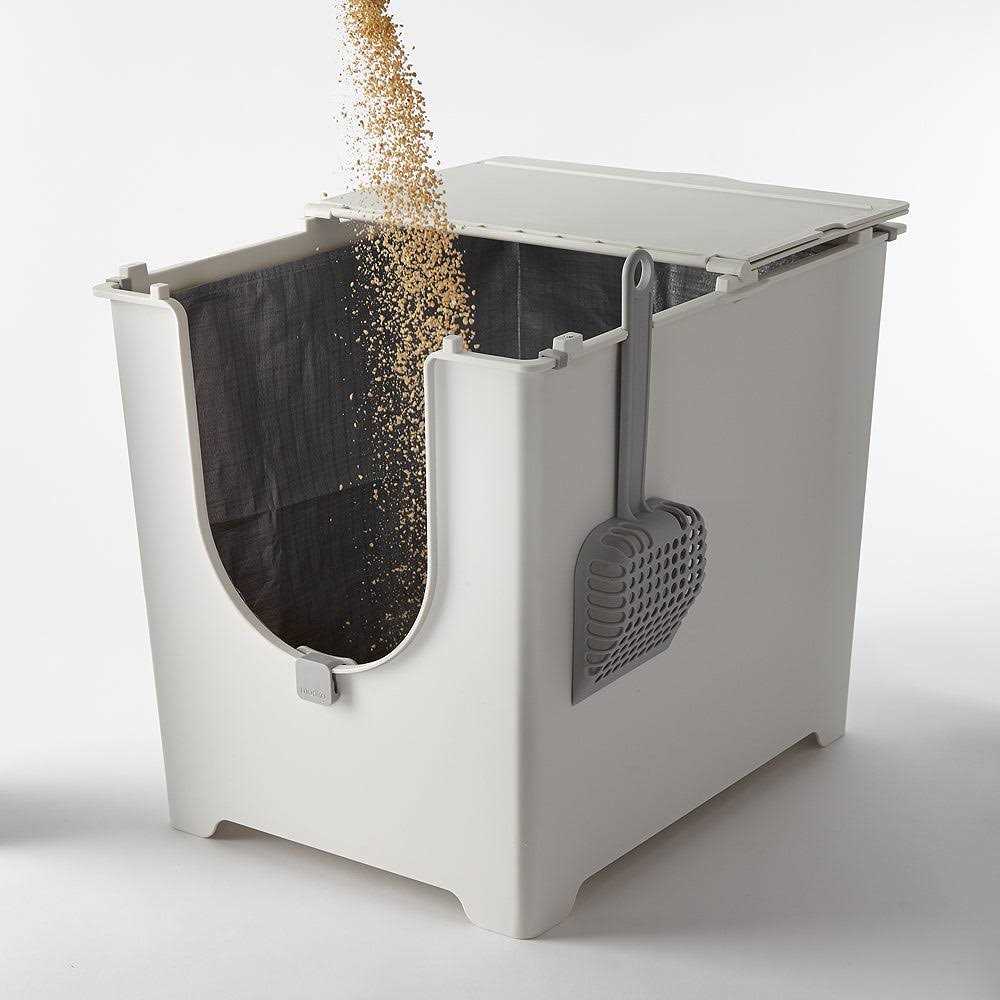 Cat Litter Box with Scoop and Reusable Liner k7