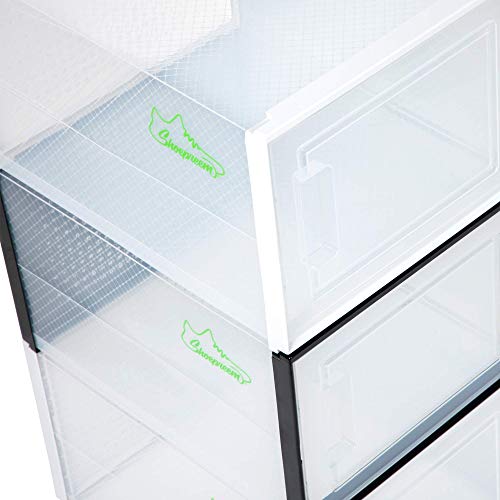 Shoe Storage Boxes Clear Plastic Stackable 6 Pack k7