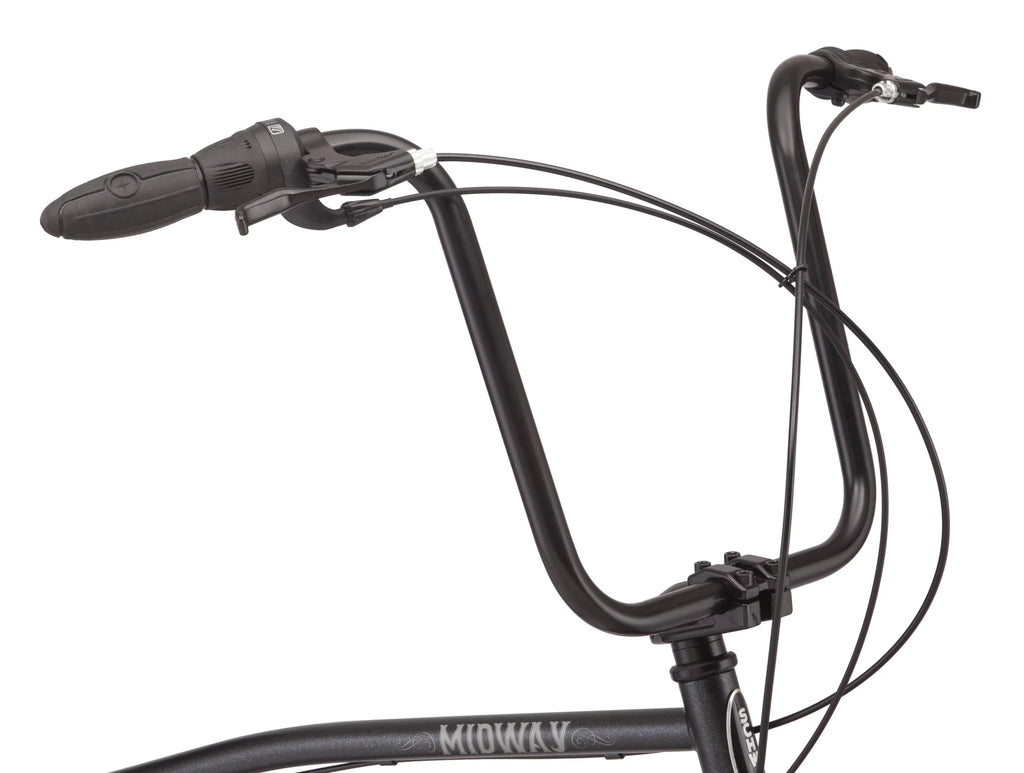 Cruiser bike 29-inch wheels 7-speed men's frame black a7