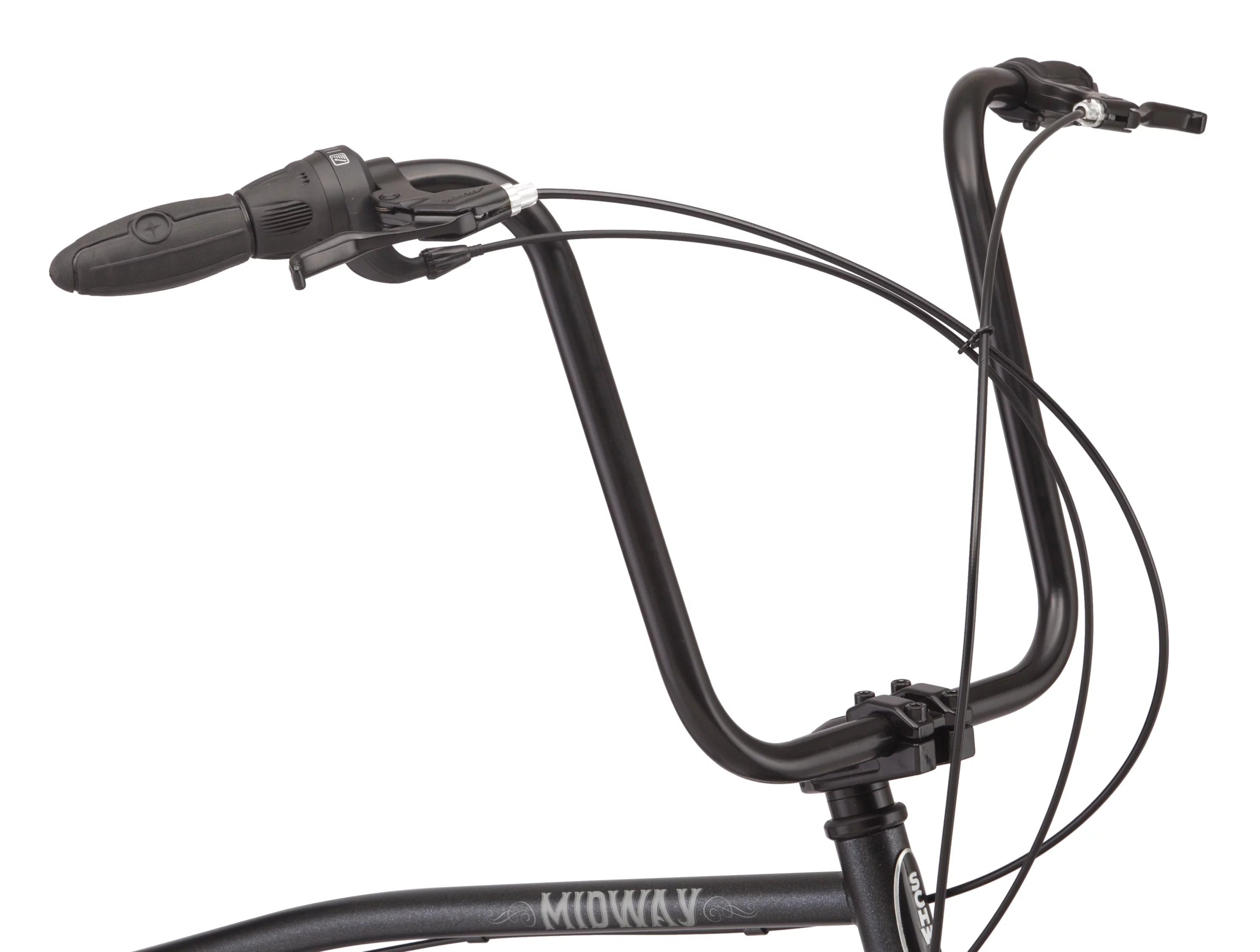 Cruiser bike 29-inch wheels 7-speed men's frame black a7