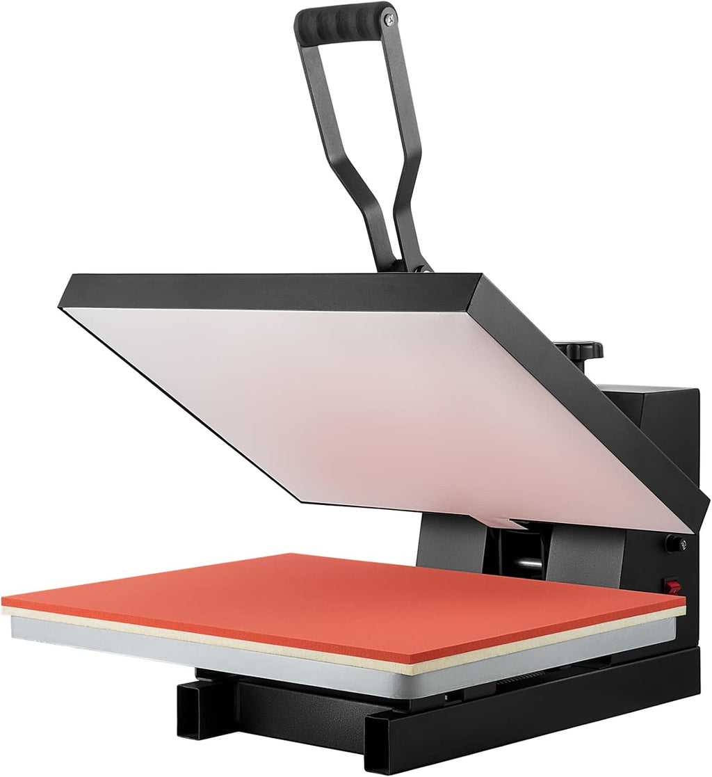 VEVOR Heat Press Machine, 16 x 20 in / 40 x 51 cm, Clamshell Sublimation Transfer Printer Teflon Coated, Digital Precise Heat Control, Silica-Gel Sponge Powerpress for T-Shirt Bag Pad Pillow