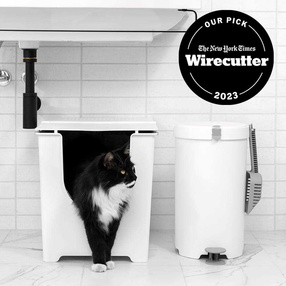 Cat Litter Box with Scoop and Reusable Liner k7