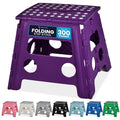 Handy Laundry - Folding Step Stool is Sturdy Enough to Support Adults and Safe Enough for Kids. Opens Easy with One Flip. Great for Kitchen, Bathroom or Bedroom (Black)