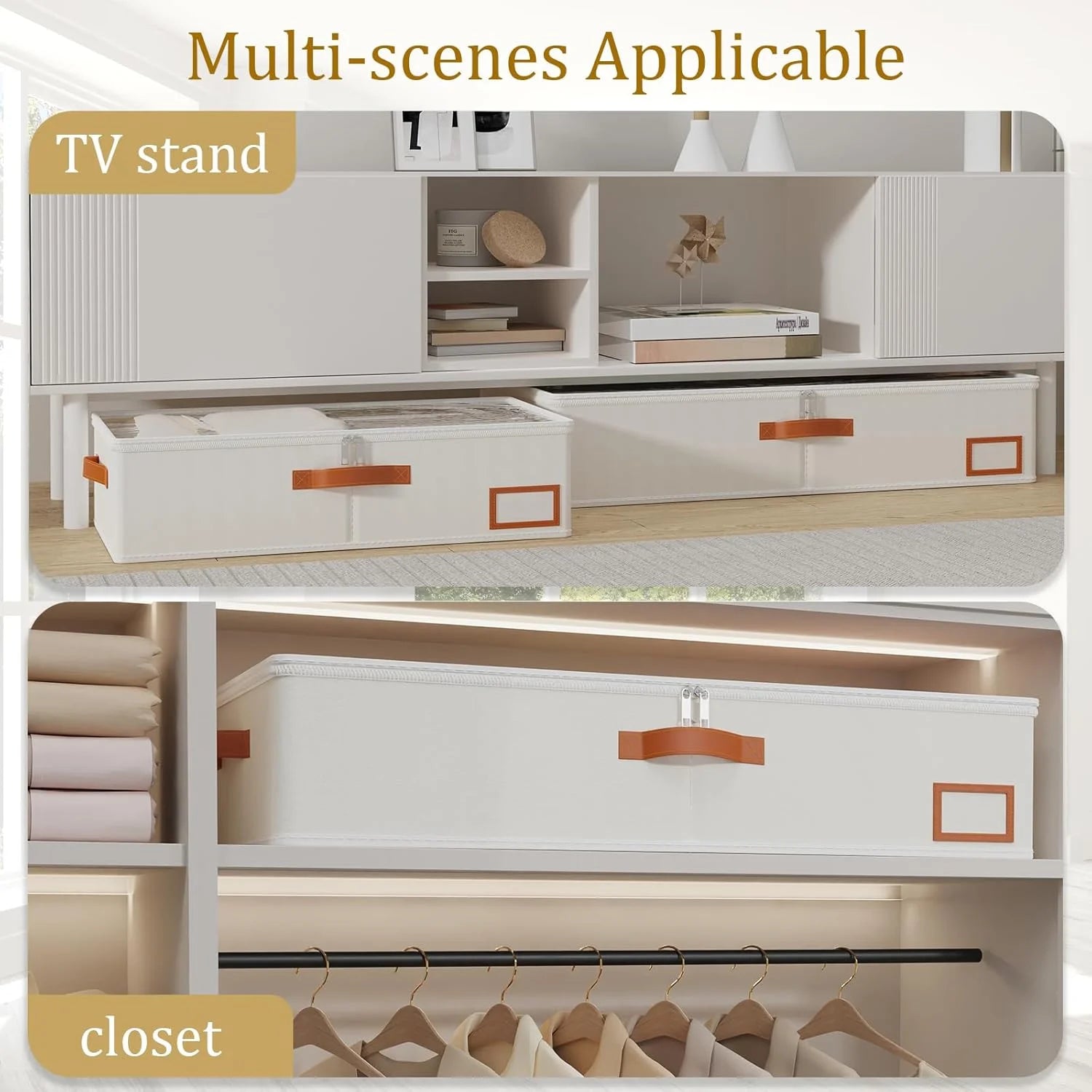 Under Bed Storage Bins with Lids, Collapsible Organizers a7