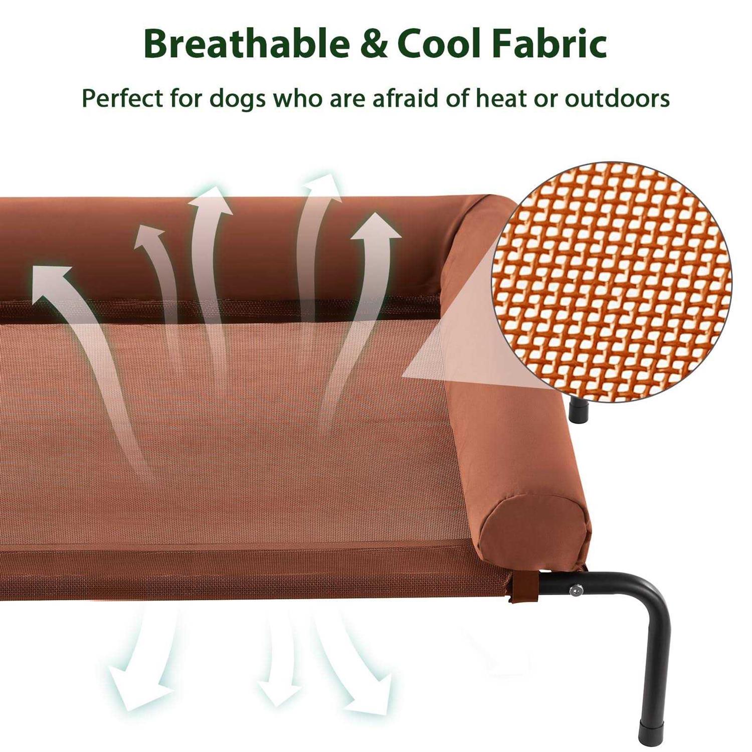 Elevated Cooling Dog Bed for Large Dogs Outdoor Portable Pet Cot k7m