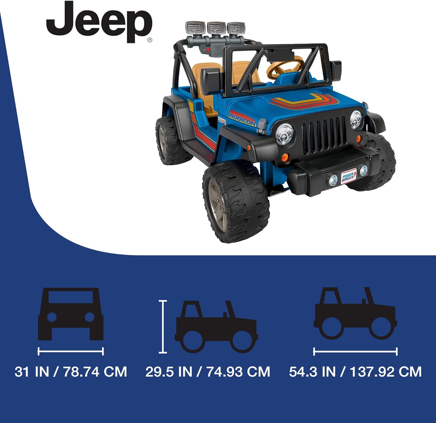 Battery Operated Ride On Jeep Toy Car with Lights a7k