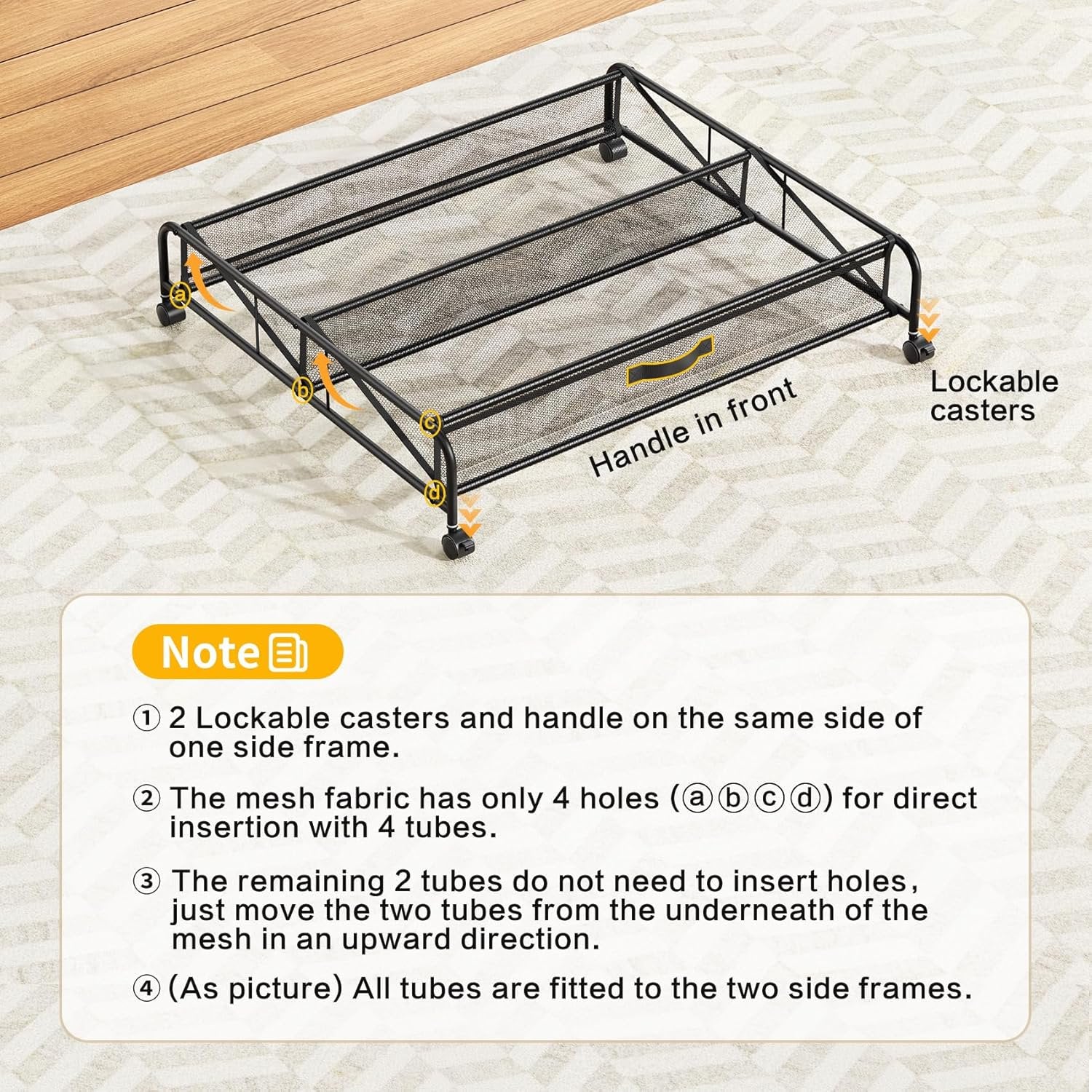 Under Bed Shoe Storage Organizer with Wheels 2 Pack a7
