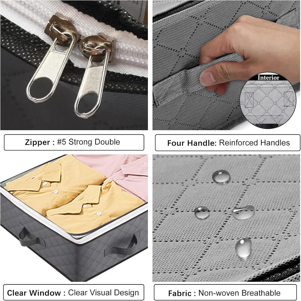 Under Bed Storage Containers 90L Collapsible Organizers q7