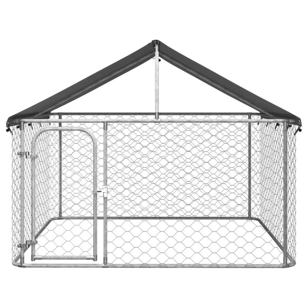 Outdoor Dog Kennel with Roof a7