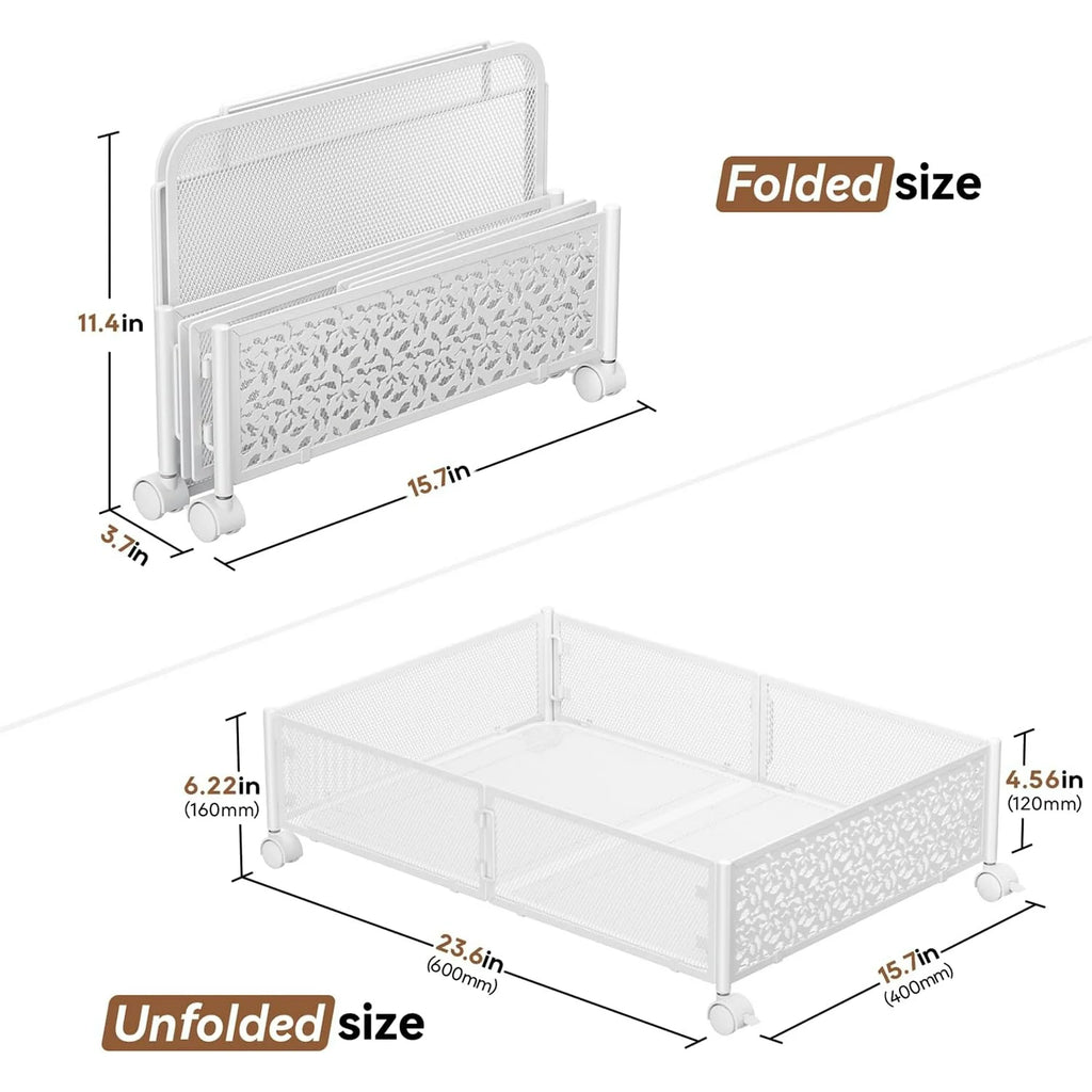 Under Bed Storage Containers with Wheels and Drawers 2 Pack k7