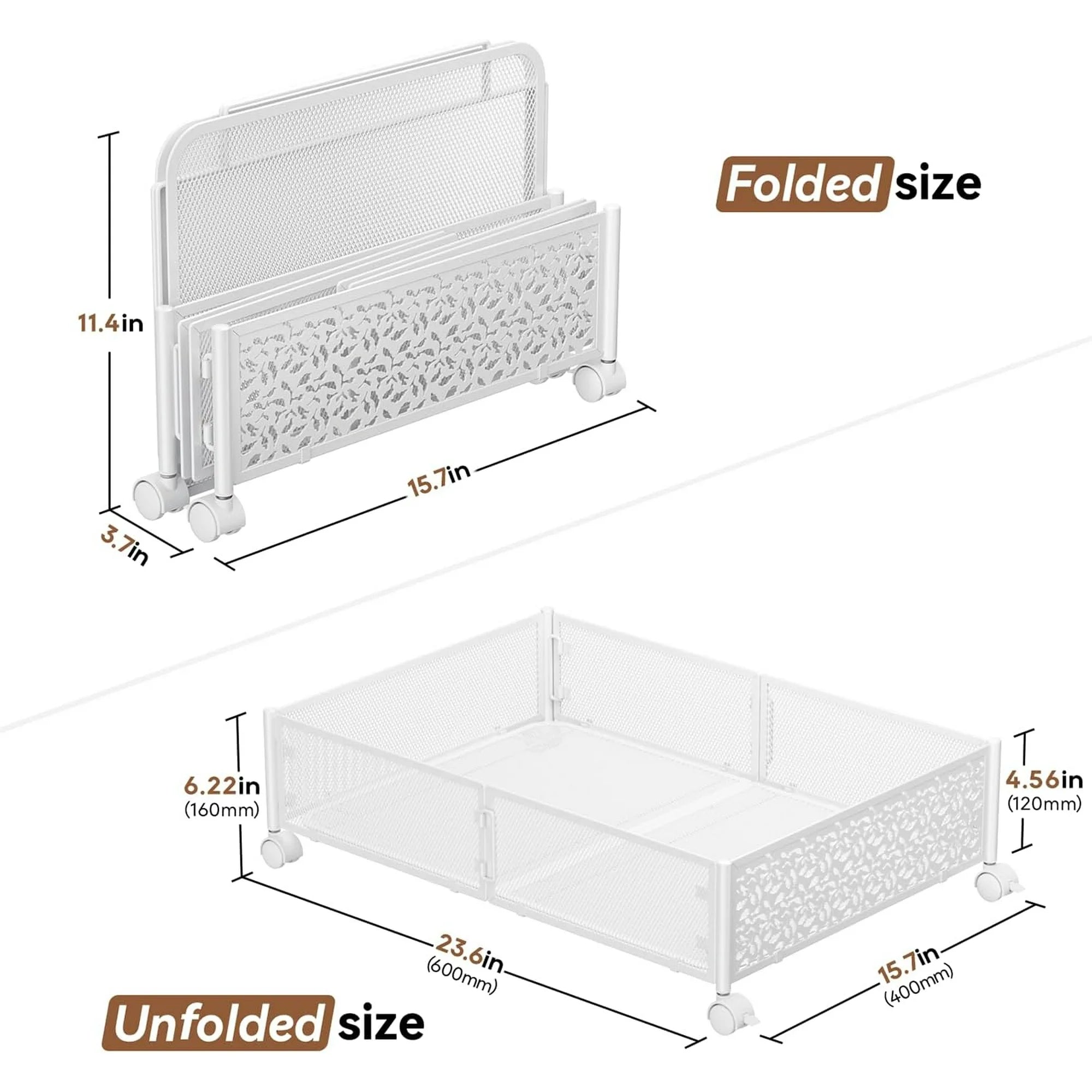 Under Bed Storage Containers with Wheels and Drawers 2 Pack k7