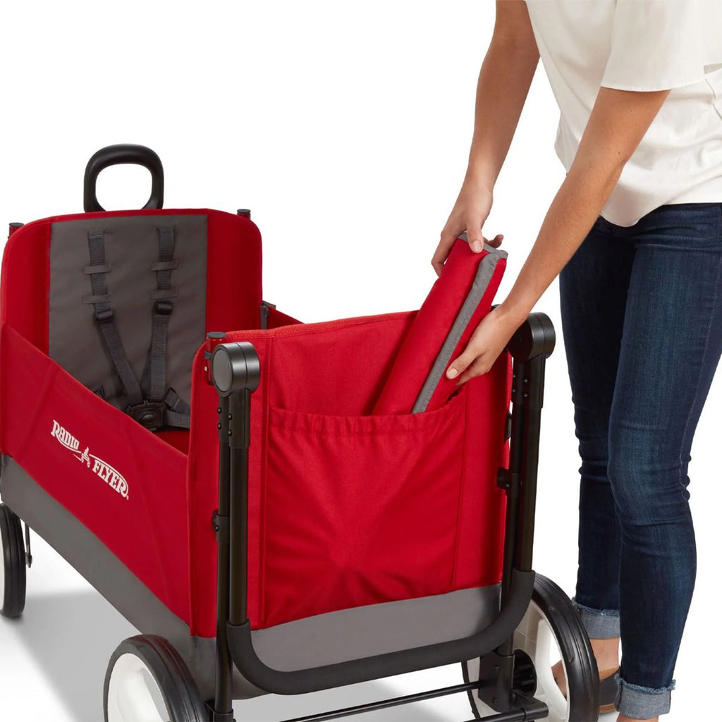 Stroll N Wagon with Pull & Push Handle, Red/Black k7m
