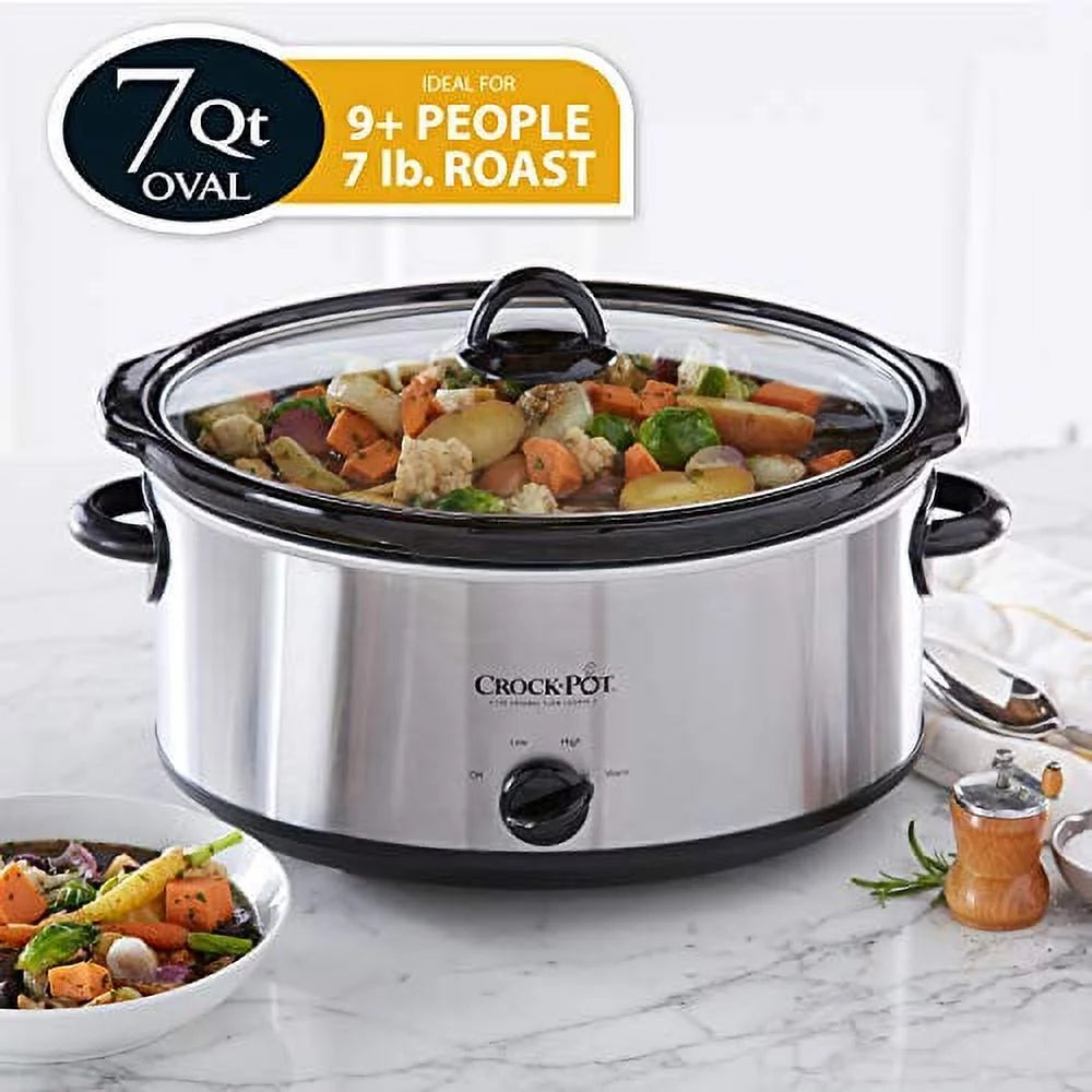 Slow Cooker 7 Quart Oval Stainless Steel k8