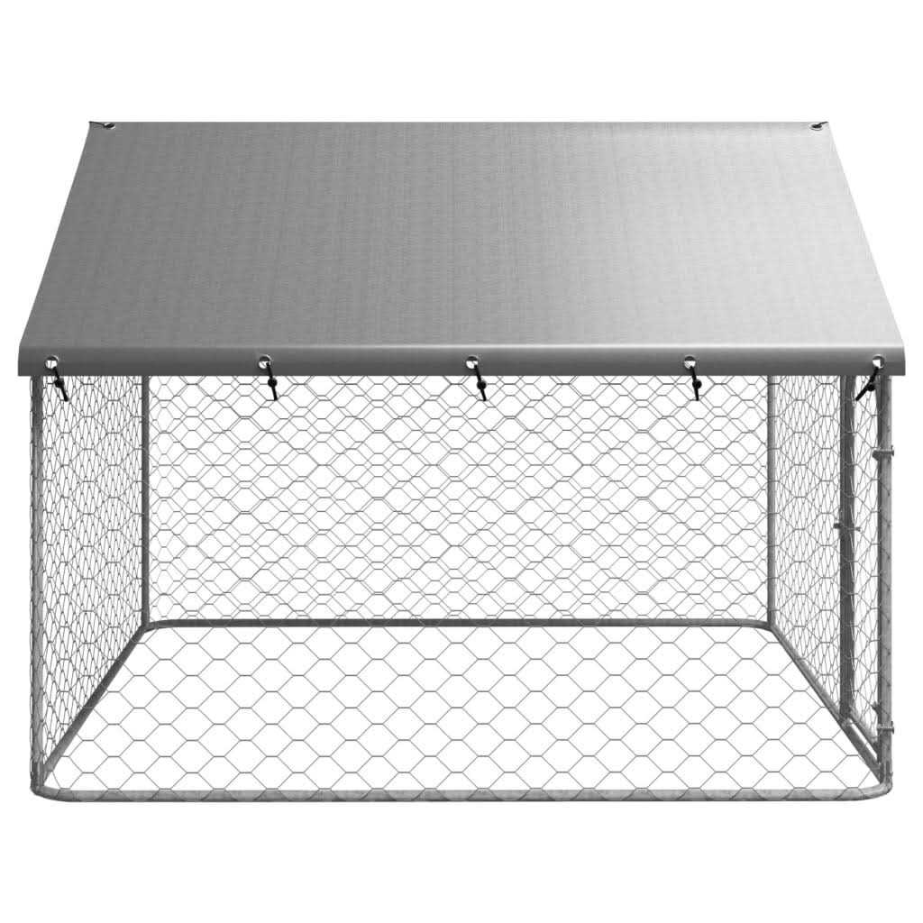 Outdoor Dog Kennel with Roof a7