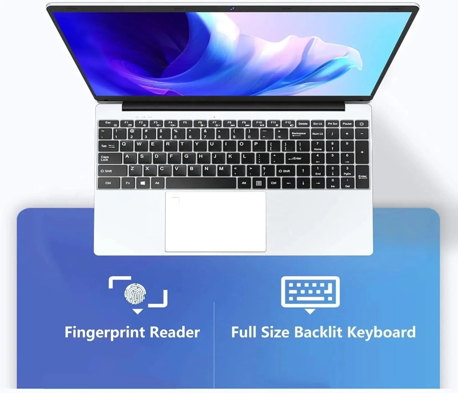 15.6" Laptop Intel Quad-Core 8GB RAM 512GB SSD Win 11 Pro k7m
