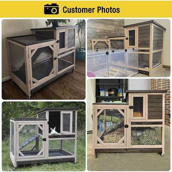 Large Indoor Rabbit Hutch with Pull Out Tray k7m