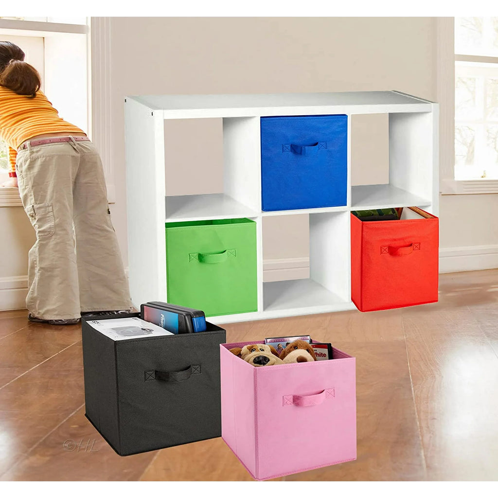 Foldable Laundry Storage Bins 6-Pack Collapsible Cube Organizers a7