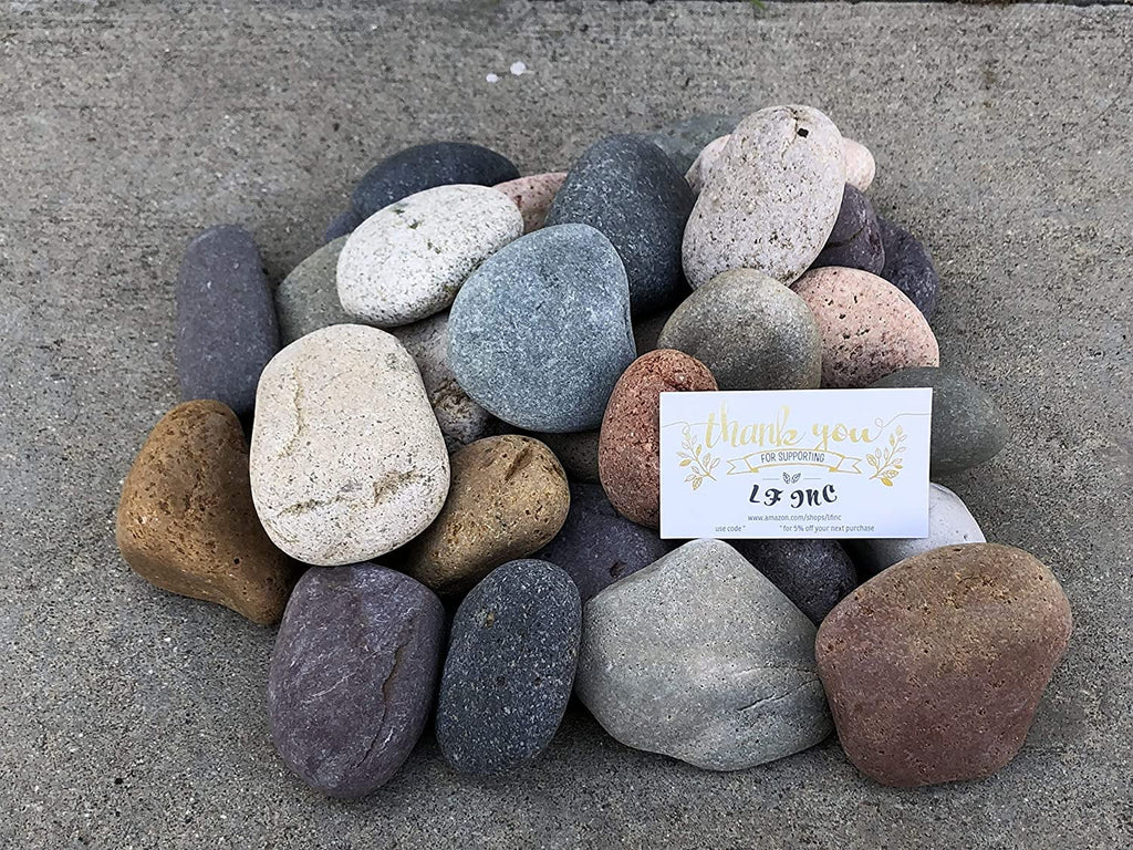 Large Mixed Mexican Stone Beach Pebbles 3-5 inches for Garden Landscape k7