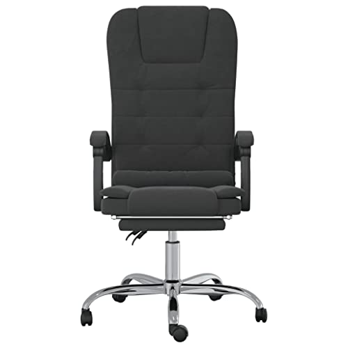 Massage Reclining Office Chair Black Velvet a7