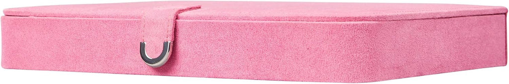 Plush Jewelry Box with Ring and Earring Organizer Pink k7m