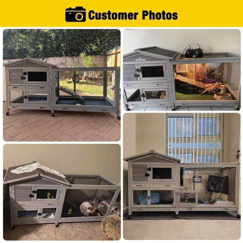 Rabbit Hutch Indoor Cage with Wheels and Pull Out Tray k7m