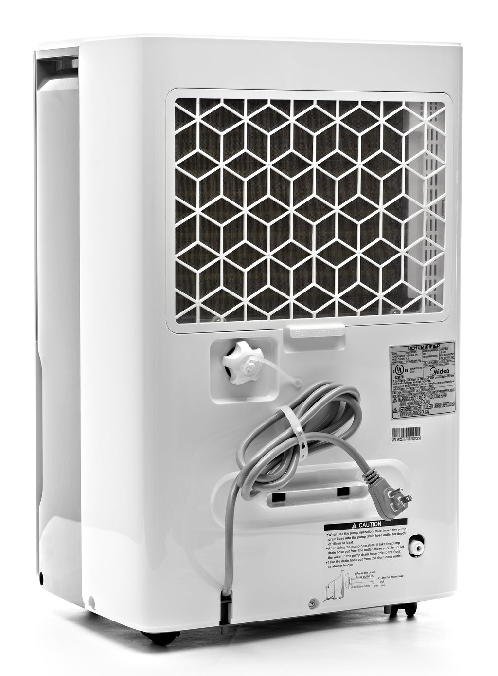 Dehumidifier with Pump for Wet Rooms White 7k
