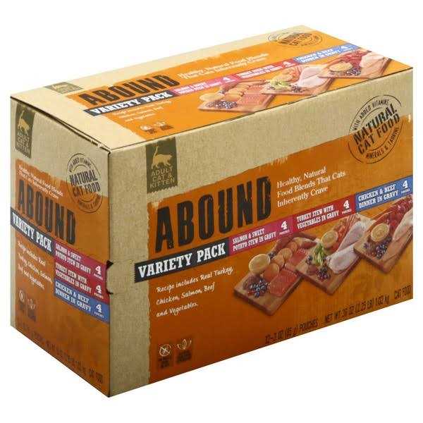 Wet Cat Food Pouches Variety Pack 12 Count 3 oz k7